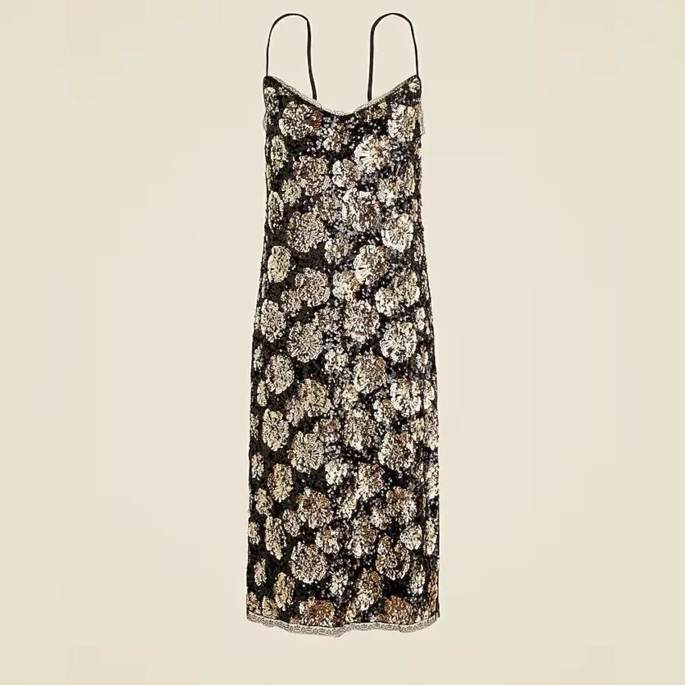 NWT J CREW Collection sequin slip dress